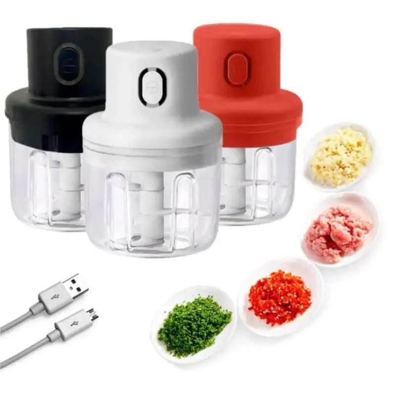 Mini Processador Elétrico 250ml Cordless Recarregável Shredder Kitchen